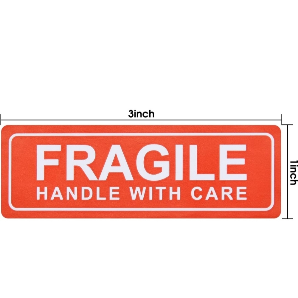 100 FRAGILE HANDLE WITH CARE Warning Packing Shipping Sticker Labels 3" …